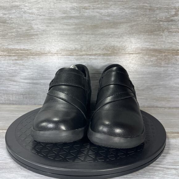 Clarks Women's Angie Pearl Black Leather Slip On Shoes Size 9 - Picture 2 of 8